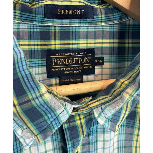 Pendleton Fremont Mens Plaid Button Front Short Sleeve Shirt Size XXL - Picture 3 of 5